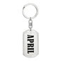 April v01 - Luxury Dog Tag Keychain