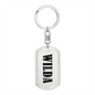Wilda v01 - Luxury Dog Tag Keychain