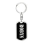 Robyn v02 - Luxury Dog Tag Keychain