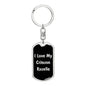 Love My Crimson Rosella v2 - Luxury Dog Tag Keychain