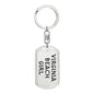 Virginia Beach Girl v4 - Luxury Dog Tag Keychain