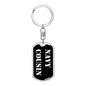 Navy Cousin v2 - Luxury Dog Tag Keychain