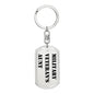 Military Veteran's Aunt - Luxury Dog Tag Keychain