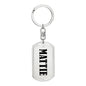 Mattie v01 - Luxury Dog Tag Keychain