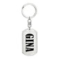 Gina v01 - Luxury Dog Tag Keychain