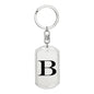 Initial B v1a - Luxury Dog Tag Keychain