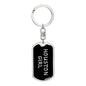 Houston Girl v5 - Luxury Dog Tag Keychain