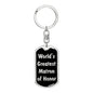 World's Greatest Matron of Honor v2 - Luxury Dog Tag Keychain
