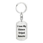 Love My Chinese Striped Hamster - Luxury Dog Tag Keychain