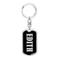 Edith v02 - Luxury Dog Tag Keychain