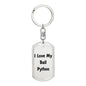 Love My Ball Python - Luxury Dog Tag Keychain
