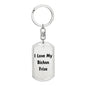 Love My Bichon Frise v4 - Luxury Dog Tag Keychain