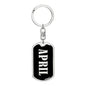 April v02 - Luxury Dog Tag Keychain