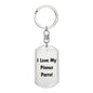 Love My Pionus Parrot - Luxury Dog Tag Keychain