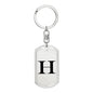 Initial H v1a - Luxury Dog Tag Keychain