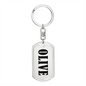Olive v01 - Luxury Dog Tag Keychain