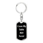 Love My Sable Mitt Ferret v2 - Luxury Dog Tag Keychain