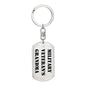 Military Veteran's Grandma - Luxury Dog Tag Keychain