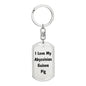 Love My Abyssinian Guinea Pig - Luxury Dog Tag Keychain