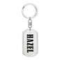 Hazel v01 - Luxury Dog Tag Keychain