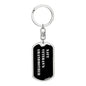 Navy Veteran's Grandmother v2 - Luxury Dog Tag Keychain