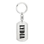 Lydia v01 - Luxury Dog Tag Keychain