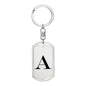 Initial A v1a - Luxury Dog Tag Keychain