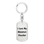 Love My Miniature Pinscher v4 - Luxury Dog Tag Keychain