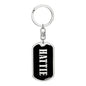 Hattie v02 - Luxury Dog Tag Keychain