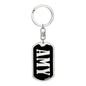 Amy v02 - Luxury Dog Tag Keychain