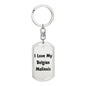Love My Belgian Malinois v4 - Luxury Dog Tag Keychain