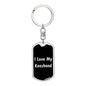 Love My Keeshond v5 - Luxury Dog Tag Keychain
