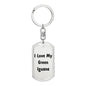 Love My Green Iguana - Luxury Dog Tag Keychain