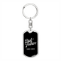 Best Father Since 2022 v3 - Luxury Dog Tag Keychain