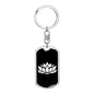 Lotus Flower v2 - Luxury Dog Tag Keychain