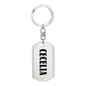 Cecelia v01 - Luxury Dog Tag Keychain