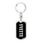 Yvette v02 - Luxury Dog Tag Keychain