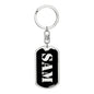 Sam v3 - Luxury Dog Tag Keychain