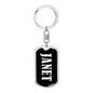 Janet v02 - Luxury Dog Tag Keychain