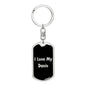 Love My Danio v2 - Luxury Dog Tag Keychain
