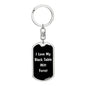 Love My Black Sable Mitt Ferret v2 - Luxury Dog Tag Keychain