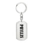 Phyllis v01 - Luxury Dog Tag Keychain
