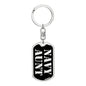 Navy Aunt v2 - Luxury Dog Tag Keychain