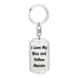 Love My Blue and Yellow Macaw - Luxury Dog Tag Keychain