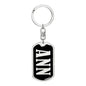 Ann v02 - Luxury Dog Tag Keychain