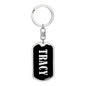 Tracy v02 - Luxury Dog Tag Keychain