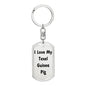 Love My Texel Guinea Pig - Luxury Dog Tag Keychain