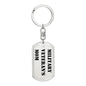 Military Veteran's Mom - Luxury Dog Tag Keychain
