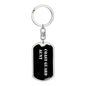 Coast Guard Aunt v2 - Luxury Dog Tag Keychain