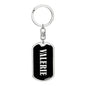 Valerie v02 - Luxury Dog Tag Keychain